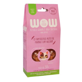 Petisco Para Gatos Wow Gourmet Natural Frango e Alecrim - 50g