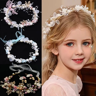 Pearl Cerâmica Flor De Pérola Faixa De Cabelo Brincos Conjunto Romântico Faux Rose Noiva Casamento Sensual Espiritual Garland