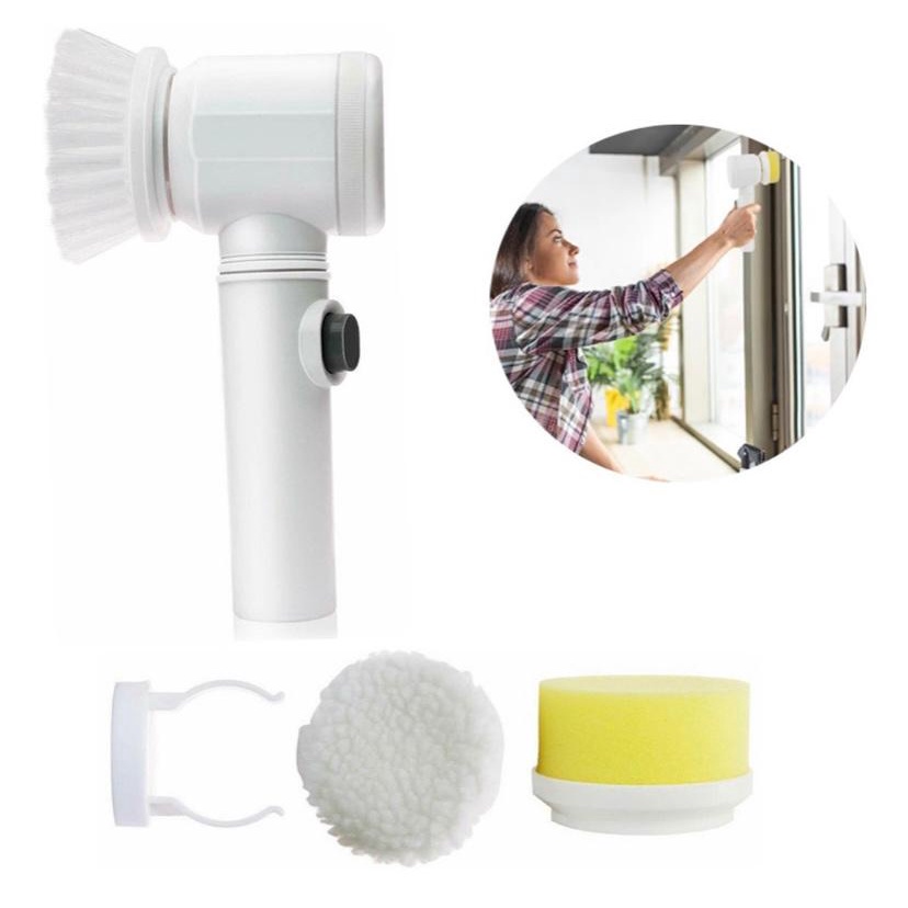 Escova De Limpeza Elétrica Multifuncional 5 Em 1 Para Cozinha Banheiro Vidros 22009