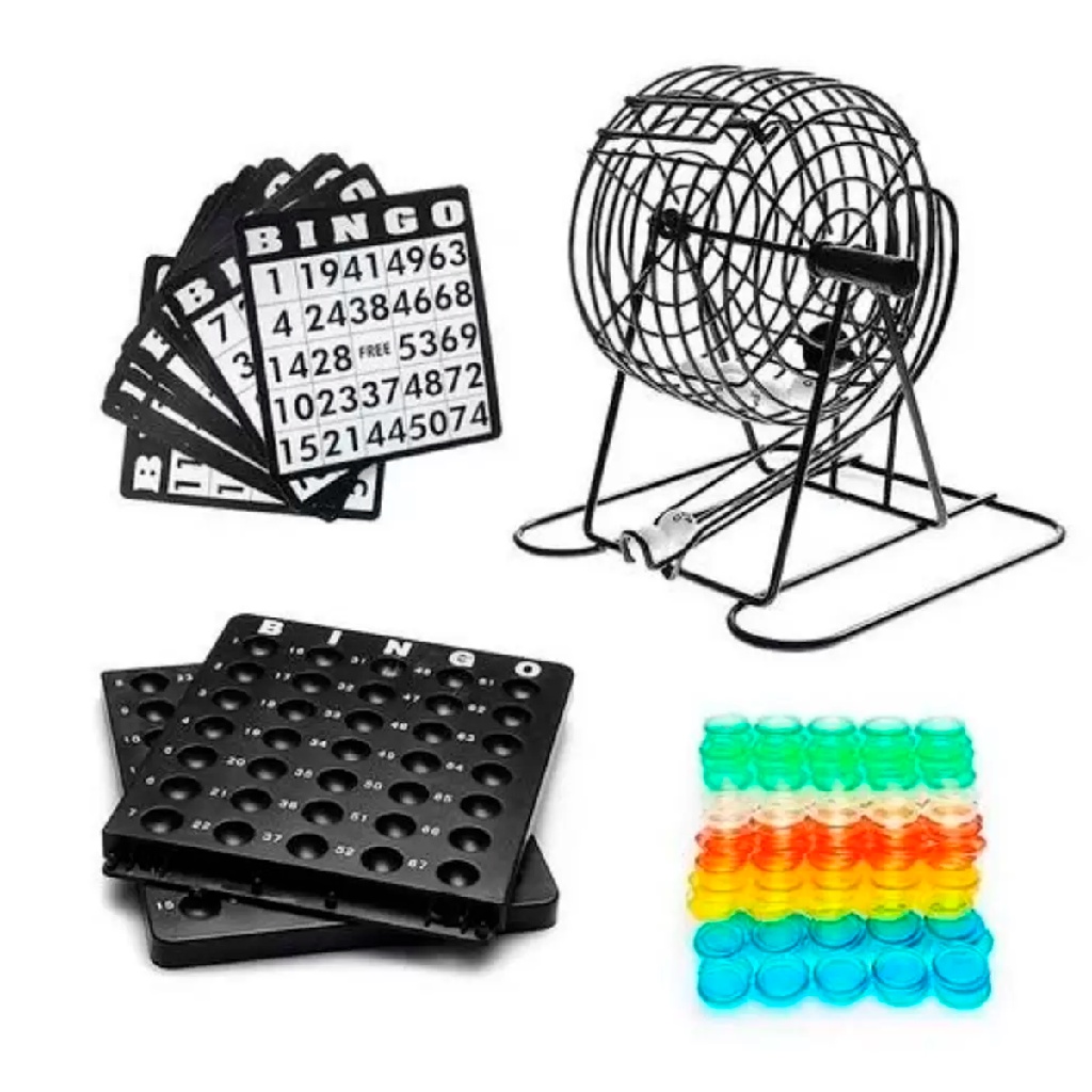 Bingo Jogo De Cartelas Globo Metal Bolinha Premium Adulto Shopee Brasil