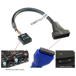 BT Cabo Adaptador De Cabeçalho De Placa Mãe 20Pin USB3.0 Fêmea/Macho Para 9Pin USB2.0 Conversor/USB3.0 2.0