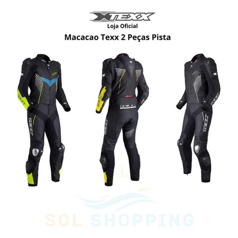 Macacao Motoqueiro 2 Peças Esportivo Couro Bovino Macacão Motociclista Superbike Texx