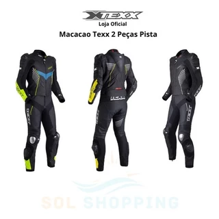 Macacao Motoqueiro 2 Peças Esportivo Couro Bovino Macacão Motociclista Superbike Texx