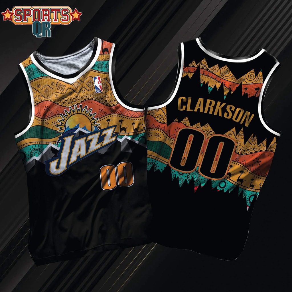 jersey UTAH JAZZ JORDAN CLARKSON basketball JERSEYONLY Sublimação Completa Tecidos De Alta Qualidade/Camisa De Basquete