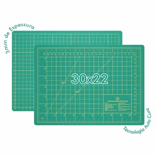 Placa Mesa Base De Corte A4 Verde 30x22 Patchwork Scrapbook