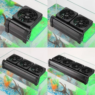 Resfriador Do Sistema De Ventilador Tanque De Resfriamento De Peixes De Aquário , Controlador De Temperatura Mudo De Baixo Ruído 1/2/3/4 Conjunto De Ventiladores De Lago Marinho Acessórios