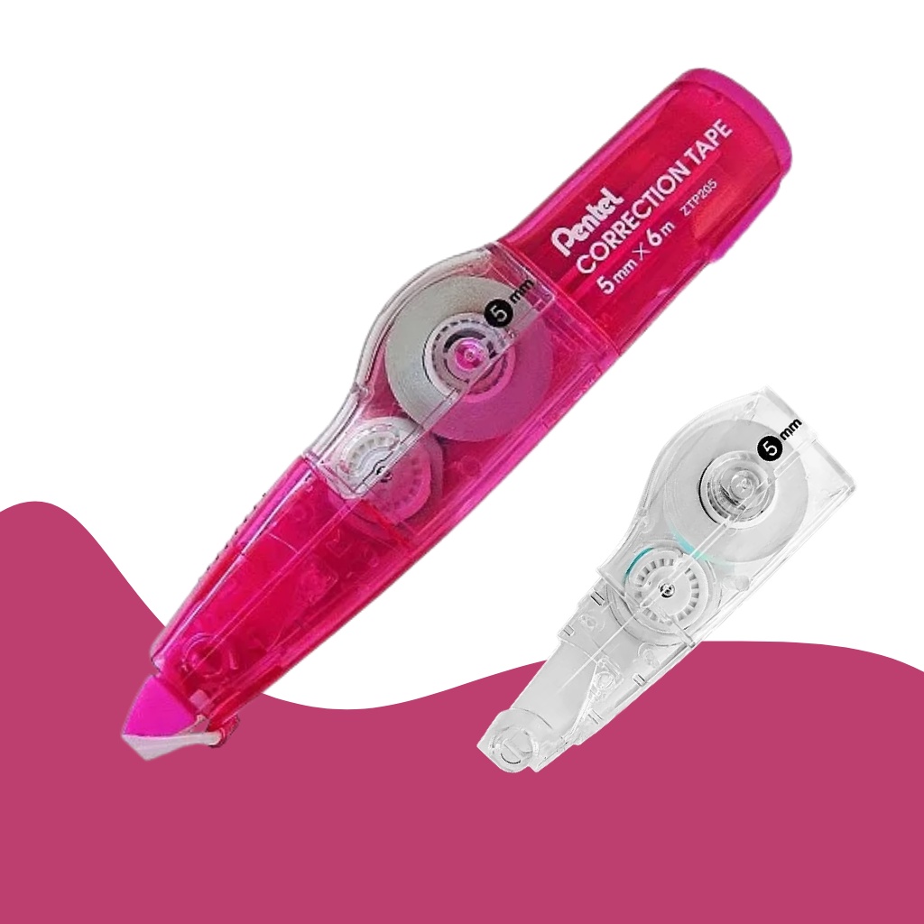 Corretivo Pentel Fita Adesiva Correction Tape ZTP205 Com Refil