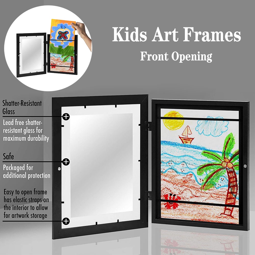 Crianças quadros de arte magnético frente aberta mutável crianças frametory para poster foto desenho pinturas fotos exibir decoração para casa
