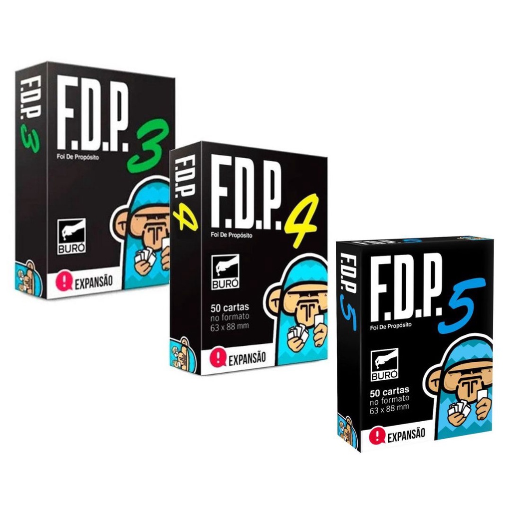 Kit Expansões FDP F.d.p. Foi De Propósito 3, 4 e 5 Buró Jogo | Shopee ...