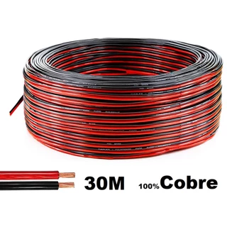30 Metros Fio Som Automotivo Alto Falante 100% Cobre Bicolor