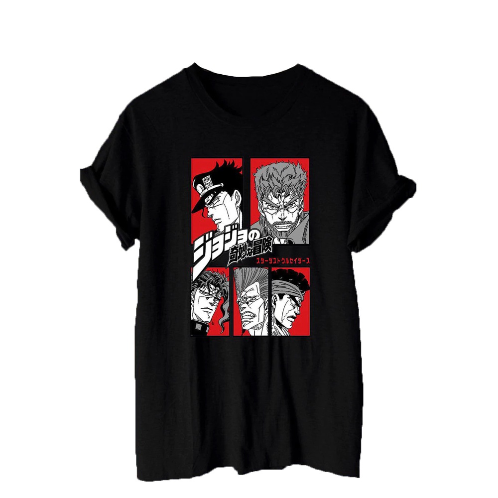 Camiseta Basica Algodao JoJo's Bizarre Adventure Personagens Eyes Anime