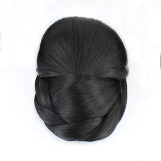 BORUIB Fake Hair Bun Trendy Stylish Retro Mulher Extensão De Cabelo  Sintética Resistente Ao Calor Fibra Natural Liso Noiva