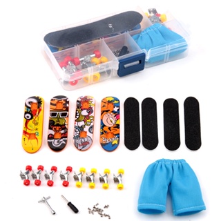 Mini Skate De Dedo Profissional Fingerboard De Madeira Brinquedo Stents Finger Set Pista De