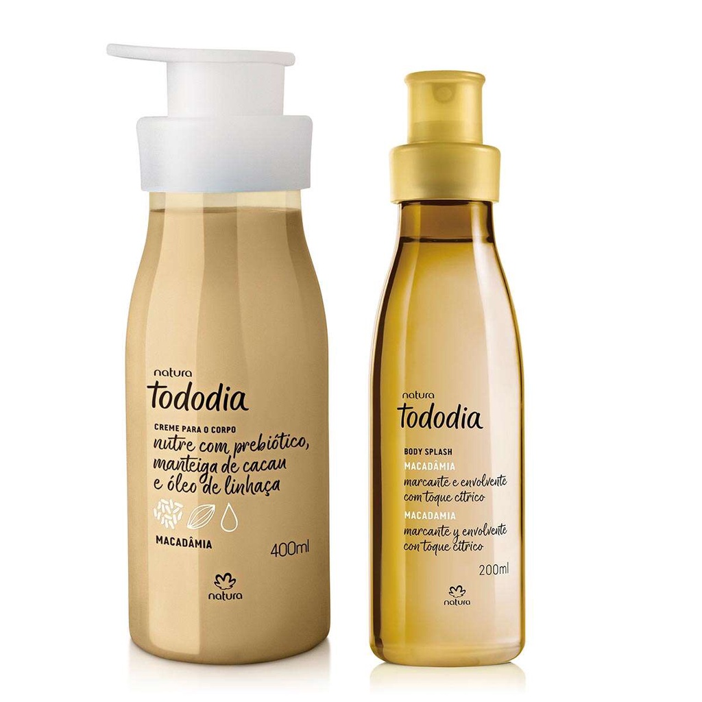 Kit Hidratante E Body Splash Macadamia Natura Tododia Ml Ml Shopee Brasil