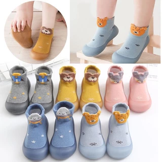 Unisex Baby Shoes Anti-slip Cartoon Animal Fox Pré-Caminhante Infantil First Walkers Boys Borracha De Sola Macia Para O Exterior Tênis Rosa Toddler