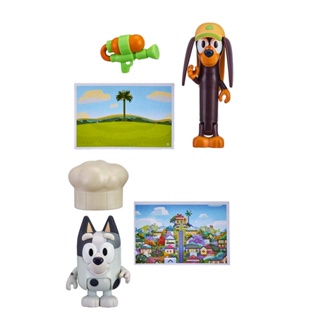 Kit Bluey Story - Starter Single Pack - Muffin & Chef Hat (7907G) + Starter Single Pack - Snickers & Water Blaster (79
