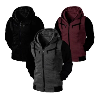Kit 3 Blusas de Frio Casaco Moletom Grosso