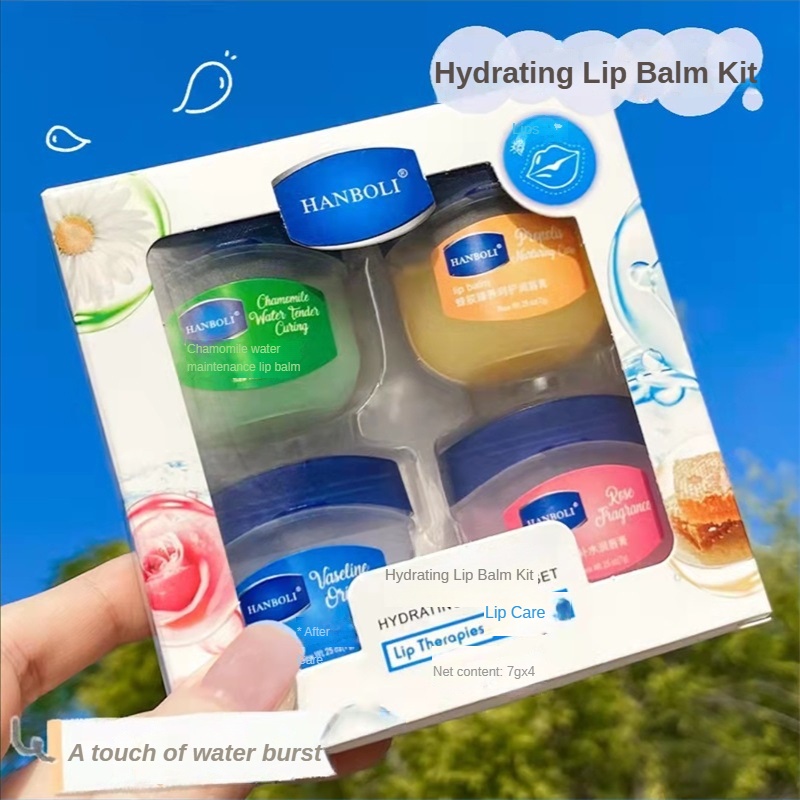 HANBOLI Lipbalm Set Anti-Cracking Hidratante Reparação Lip Balm Set ...