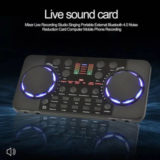 Placa De Som V300 Pro live Streaming sound card 10 Efeitos Sonoros 4.0 Misturador De interface De Áudio Computador Com Usb Para audio/broadcast Gravação De DJ Music Studio