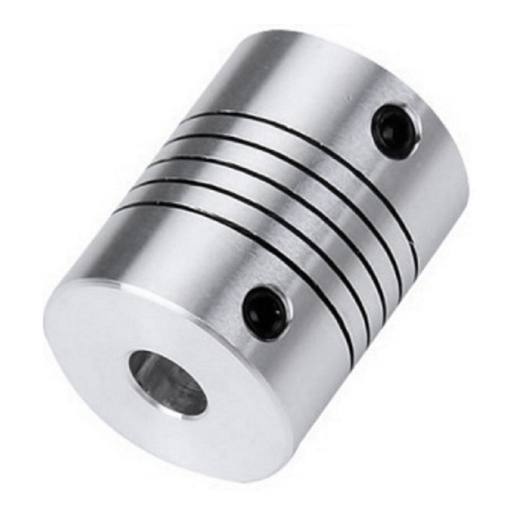 1 Acoplamento Flexivel 19mm x 25mm Furos 6.35mm X 8mm Acoplador CNC Impressora 3D Automação