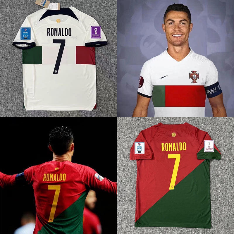 Seleção Nacional Da Copa Do Mundo De Katar De 2022 Portugal Jersey No . 7 C Luo Masculino Manga Curta Fã Versão Camisa De Futebol Traje P