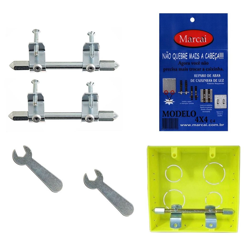 Kit 2 Reparo Salva Caixinha Suporte de Luz 4x4 | Shopee Brasil