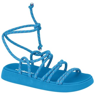 Sandalia Moleca Feminina Papete Amarração Tiras Casual Original