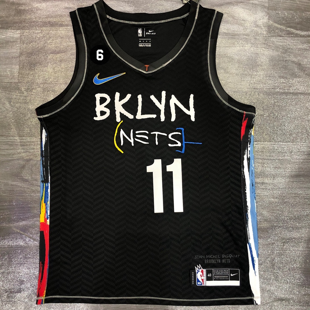2023 Brooklyn Nets Kyrie Irving Camiseta Masculina Basquetebol Preto Jersey