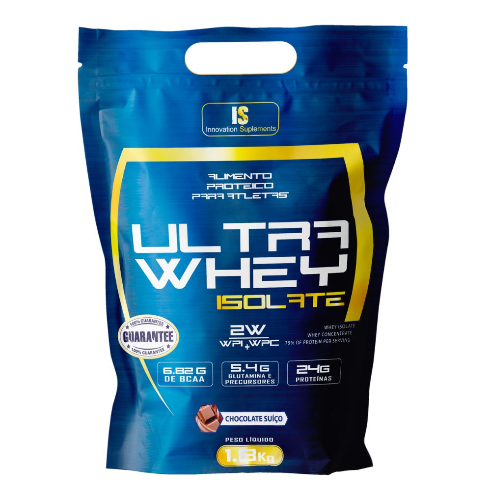 Ultra Whey Isolate 1,8KG Whey Protein 2W Isolado 24g Proteina Por Dose Innovation Suplements