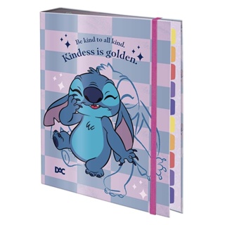 Fichário Colegial Lilo Stitch c/ Elástico DAC+ 48 Folhas Decoradas e 10 Divisórias