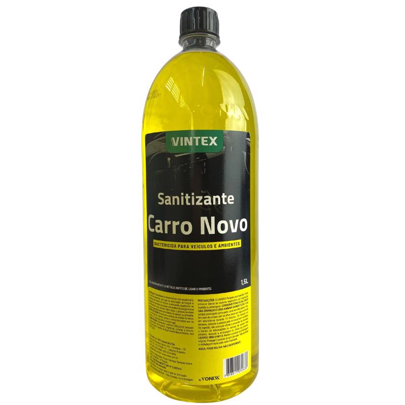 SANITIZANTE VINTEX 1,5L CARRO NOVO DESINFETANTE QUARTERNÁRIO DE AMONIO 
