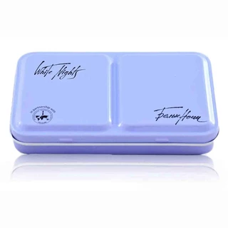Estojo de Metal para Aquarela Pastilha White Nights Para 12 Pans Azul