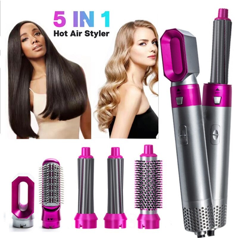 Air Styler Escova Secador De Cabelo 5 Em 1 Secador Elétrico Pente Cabelo  Curling Varinha Kit Escova Destacável Varinha Curling Ferramenta Salon  Ferramenta Alisadora De Íons Negativos Modelador De Cabelo - Hot-air