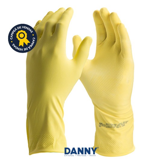 Luva de látex para limpeza Confort Látex Danny CA 15532