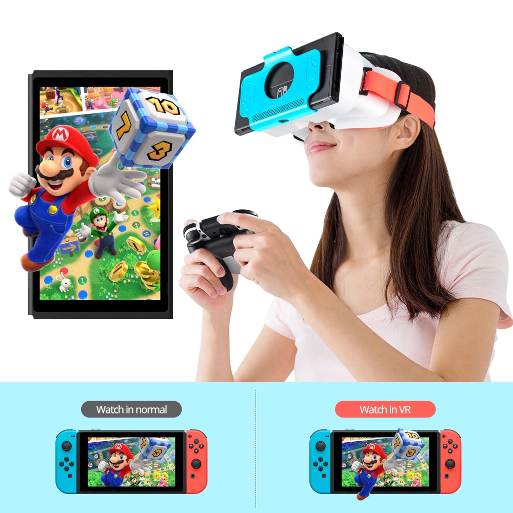 Nintendo Switch VR Para NS Switch OLED Game Console VR Fone De Ouvido Óculos Lente HD