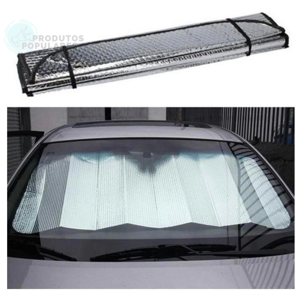 Protetor De Parabrisa Laminado Aluminio Proteção Solar Oferta Carro Automotivo Quebra Sol Painel