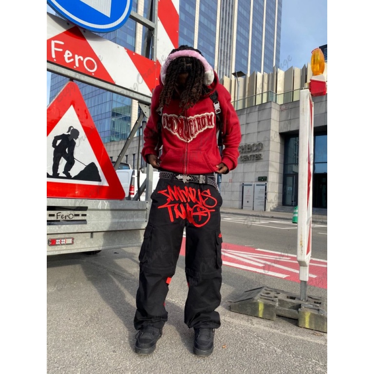 Streetwear Hip Hop Calça Jeans Baggy Para Homens Coreano Y2k Moda Calças  Cruzadas De Ganga Feminina Cargo Punk Clo - Corre Que Ta Baratinho