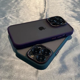 Capa De Proteção De Metal Para Lente De Engrenagem Fosca Iphone14 13 12 Pro Max Plus Rígida E Macia Contra Queda