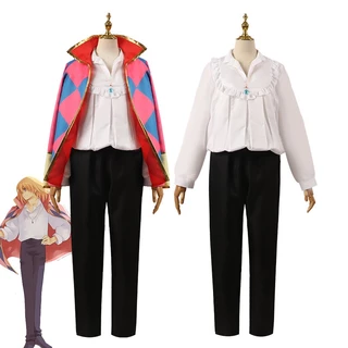 Howl Cosplay Castelo Em Movimento Traje Manto De Capa De Diamante Vermelho Para Homens Mulheres
