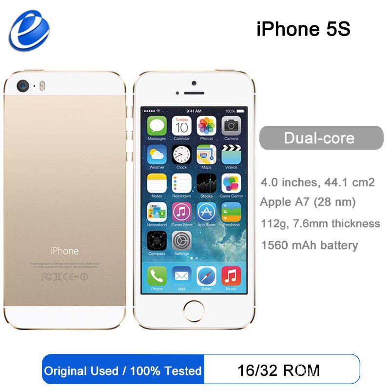 Apple iPhone 5S celulares originais dual core 4 "; IPS usado 8MP 1080P smartphone GPS IOS iPhone5s desbloqueado celular