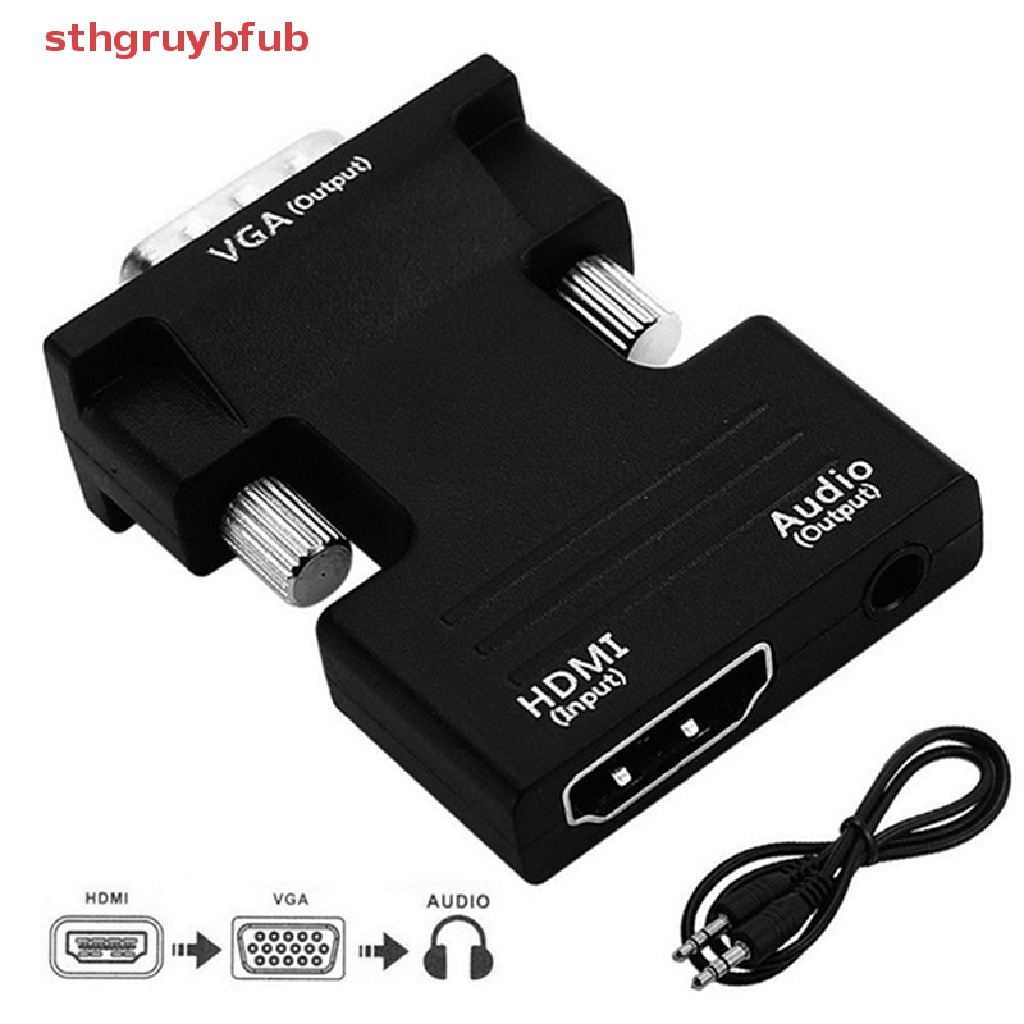 STHB HDMI Conversor Fêmea Para VGA Macho Com Suporte De Adaptador De ...