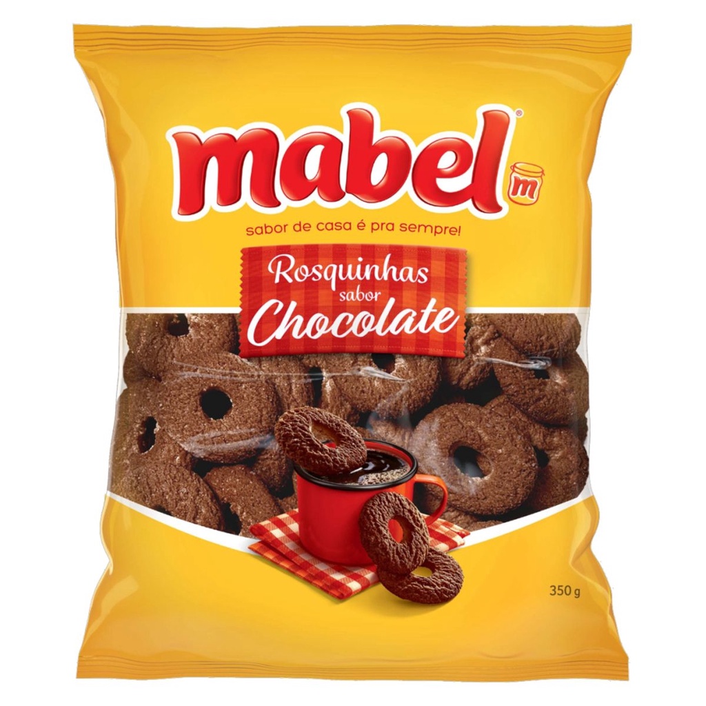 Biscoito Rosquinha Chocolate Mabel Pacote 350g | Shopee Brasil