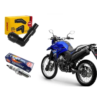 Kit Cachimbo + Vela Iridium Ngk Fazer Lander Xtz 250 Tenere - LD05FP DR8EIX