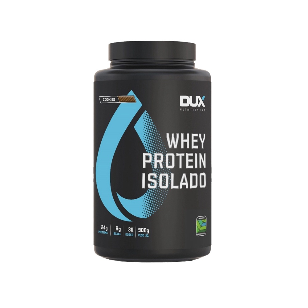 Whey Protein Isolado Cookies Pote 900g – Dux Nutrition