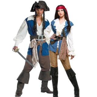 Fantasia Halloween Masculina Pirata Piratinha Listrado Carnaval Festa  Temática Adulto - Fantasias do Ó