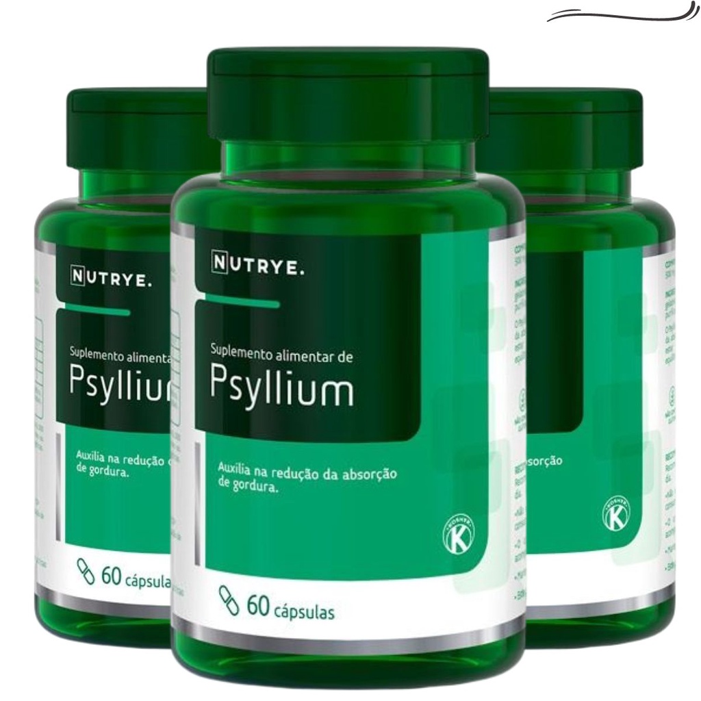 Kit 3x Psyllium Psylium 500mg 60 Capsulas - Regulador Intestinal Fibra ...