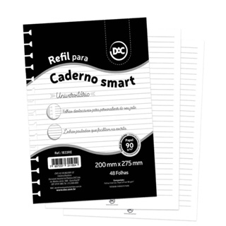 Refil de Folhas para Caderno Smart DAC 48 Folhas