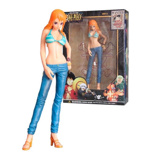 Boneca Nami One Piece Não Articulado - Nami 18cm One Piece Colecionável Figure Action
