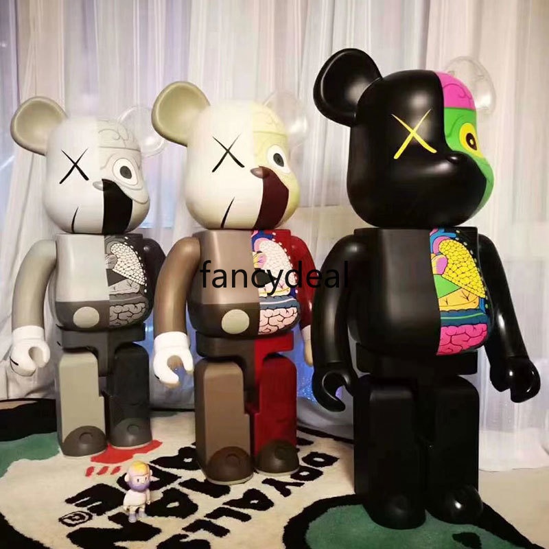 5 estilos Kaws Bearbrick 400% blocos de urso metade anatomia