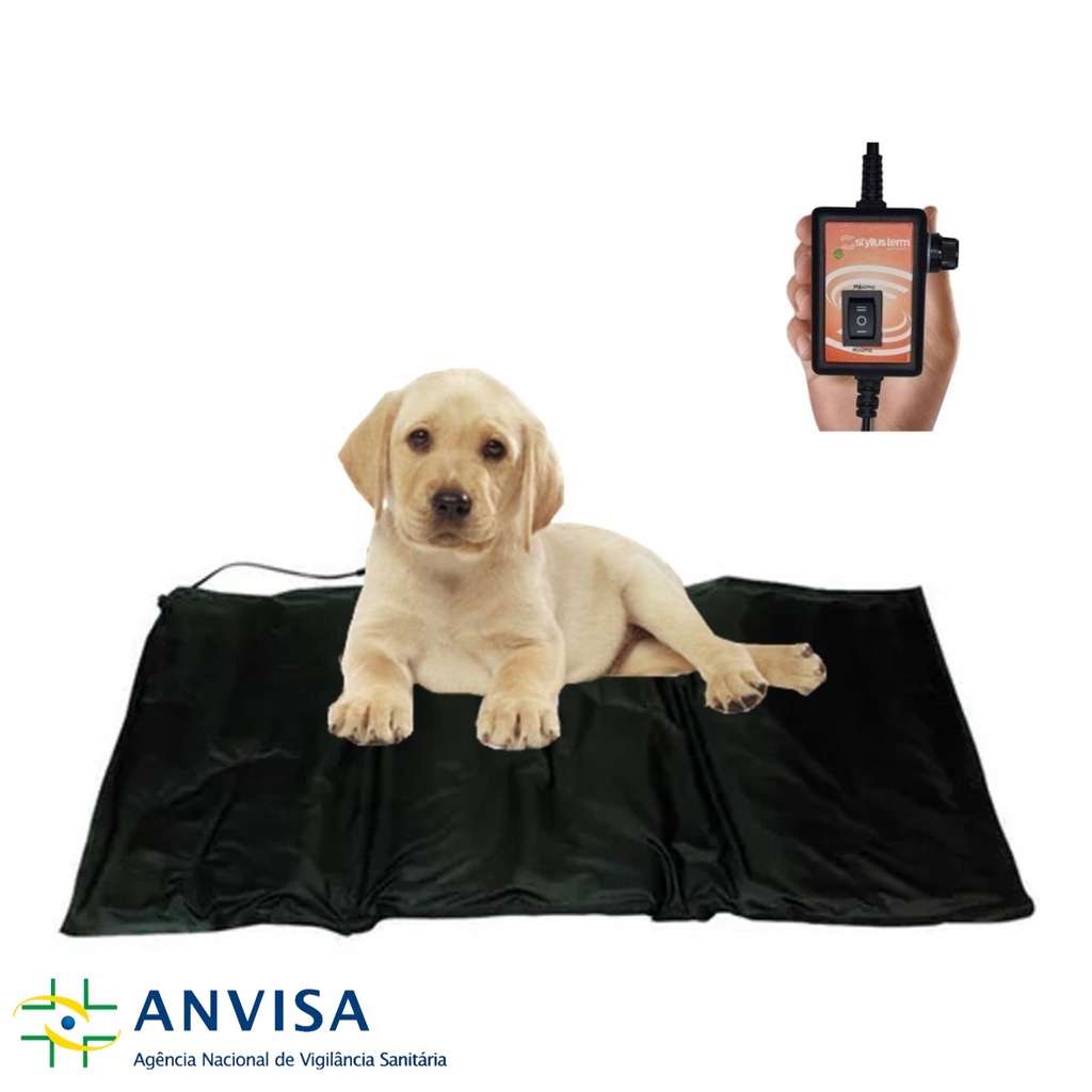 Tapete Pet Térmico Elétrico Almofada Cama Cães Gatos 100x45cm Easy - 220v Styllus Term